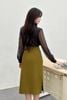 Chân váy midi 2 nắp túi - O62T24Q024