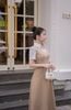 Đầm xòe; phối sơ mi cổ đức - O63L25H016