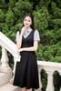 Đầm xòe; phối sơ mi cổ đức - O63L25H016