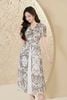 Đầm maxi cổ tim xẻ trước - O63M25H013