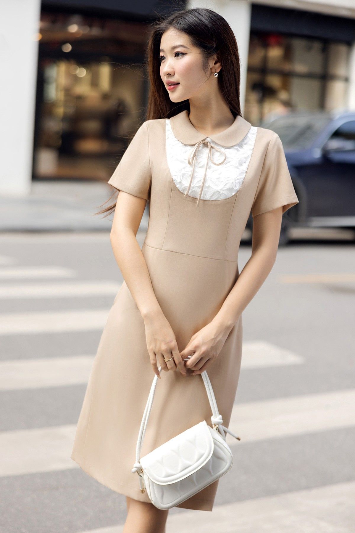 Đầm dáng A phối ngực - O63R24Q006
