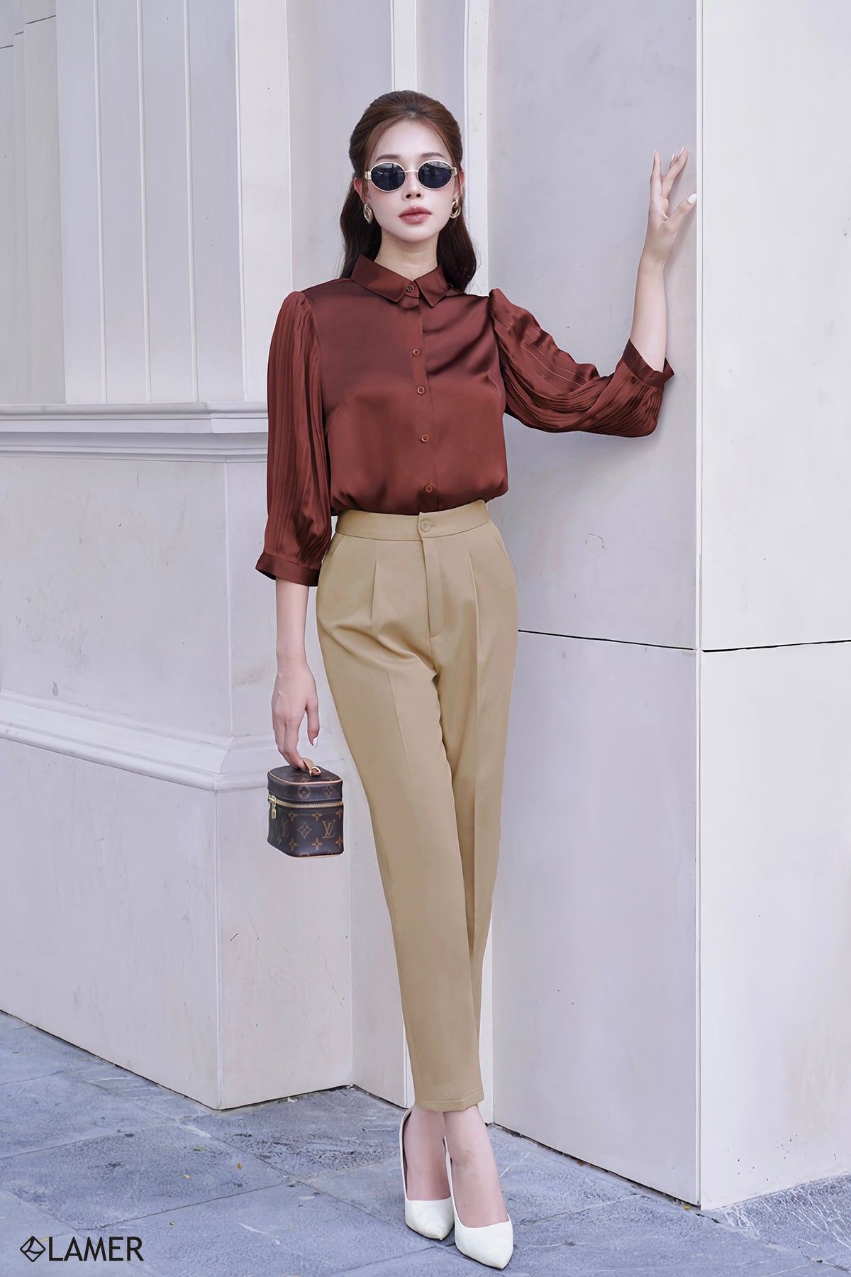 Quần ống côn túi chéo - O64K24Q004