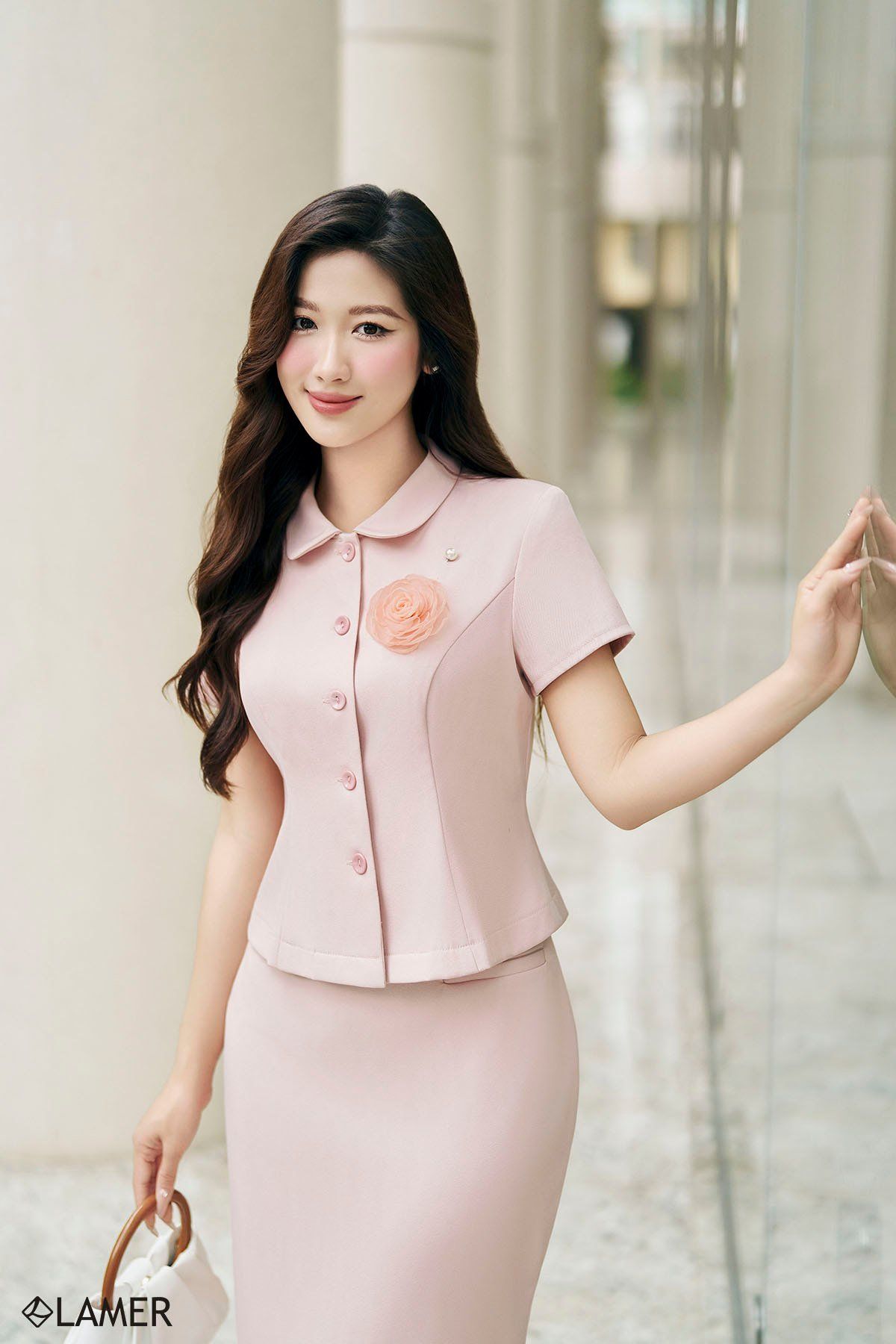 áo đờ mi đính hoa ngực - O65D24H001