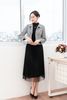 áo dạ tweed cài cúc cổ bẻ - O65W23T001