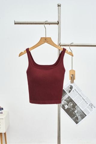 Áo hai dây cổ chữ U có lót ngực thoáng khí - P61O25Q003
