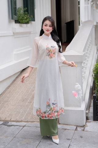 Áo dài cách tân Sơn Ca - S61A23Q009 ( không kèm quần )