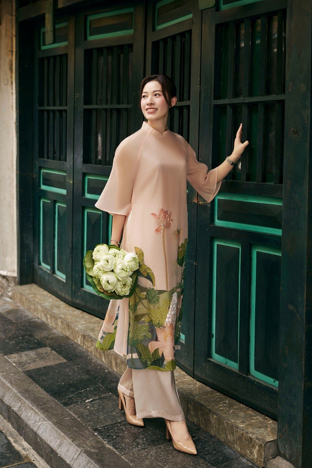 Áo dài cách tân Đại Điểu - S61A23Q015 ( không kèm quần )