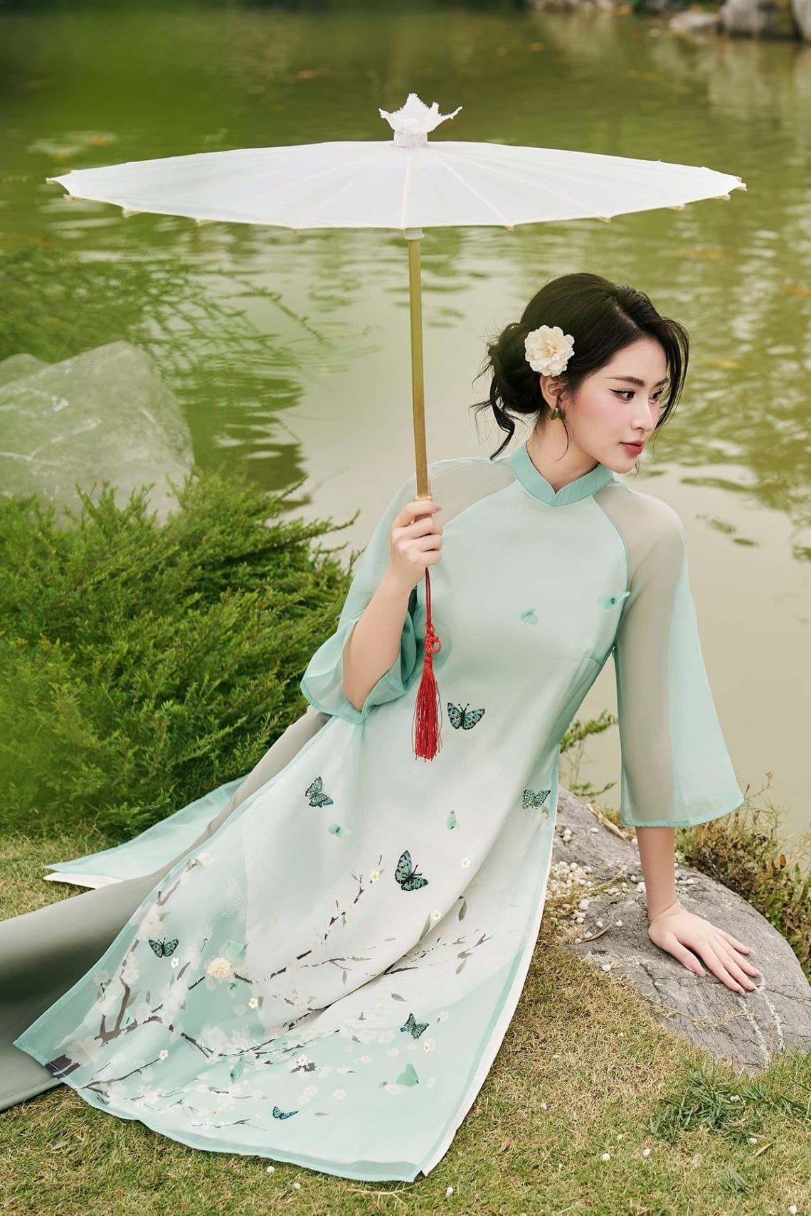 Áo dài cách tân Thanh Điệp - S61A24Q003 ( không kèm quần )