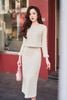 Áo croptop cổ tròn phối lông - S61B24T003