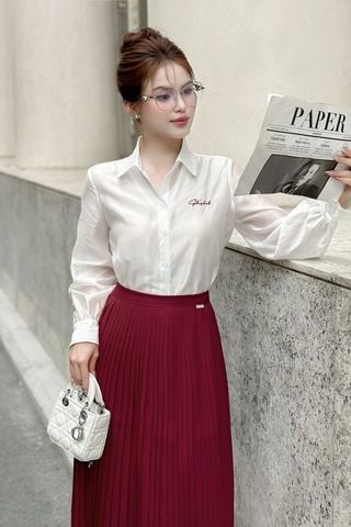 Áo sơ mi 2 cổ thêu ngực - S61H24H001