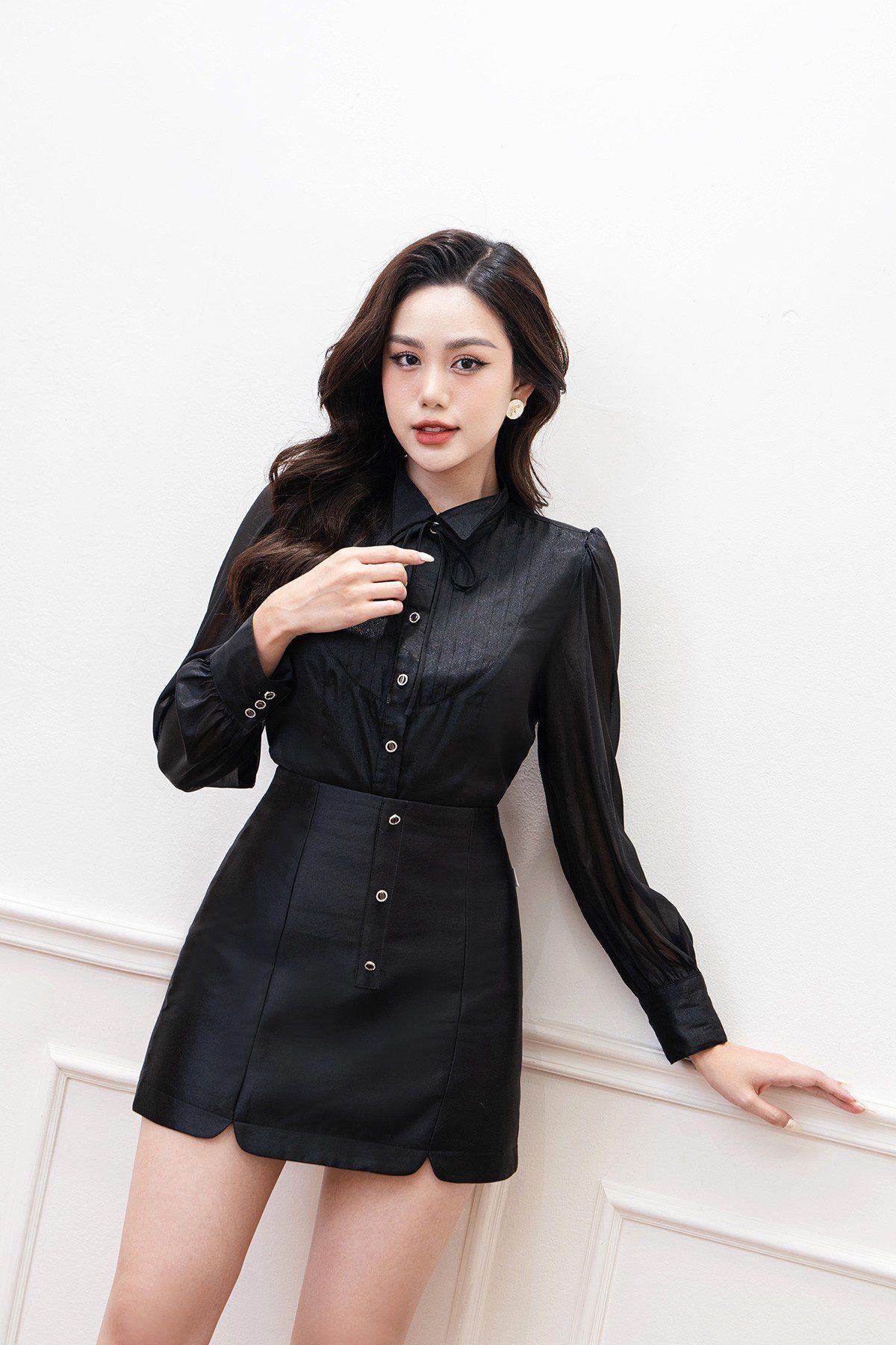 Chân váy dáng A gấu lượn - S62R23Q002