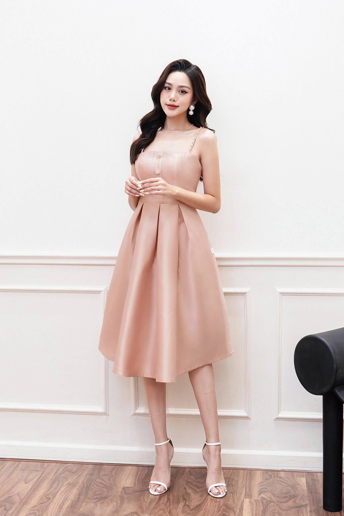 Đầm dạ hội ly xòe đính đá - S63L23Q015