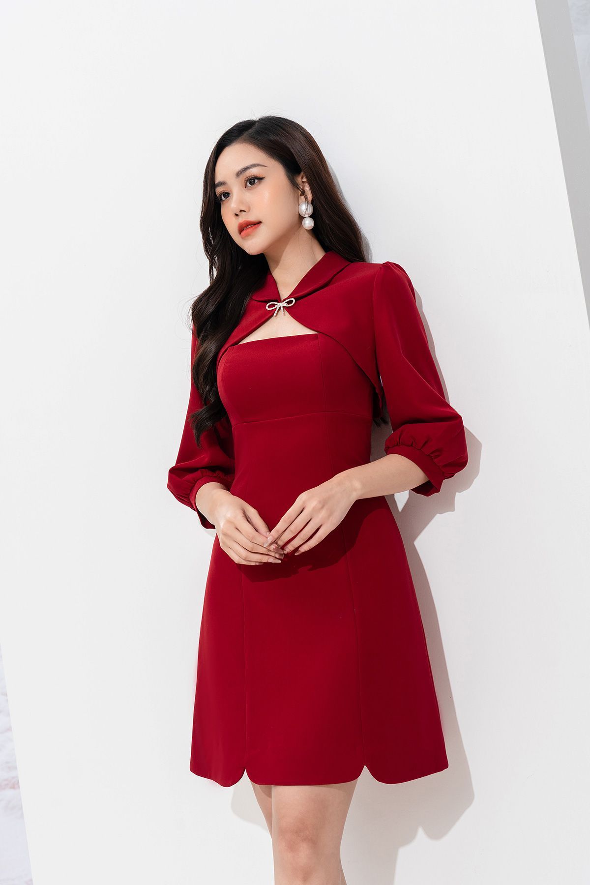 áo khoác ngắn cổ sam - S65B22Q001