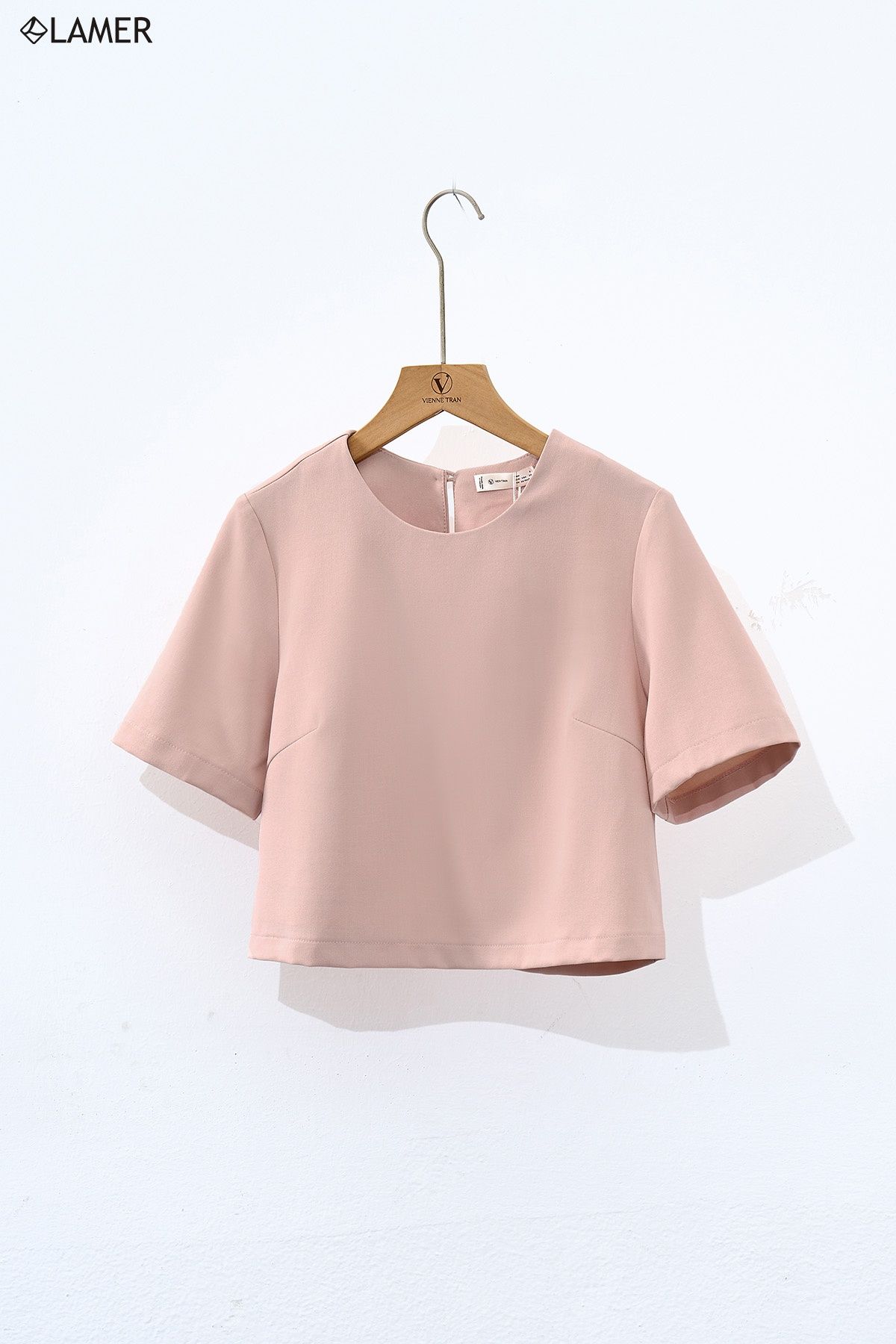 áo croptop cổ tròn dáng suông - V61B24H005