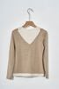 Áo len thun nhún ngực phối màu - V61B24Q042