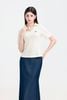 Áo dáng ôm cổ tim thêu nơ - V61B24Q046