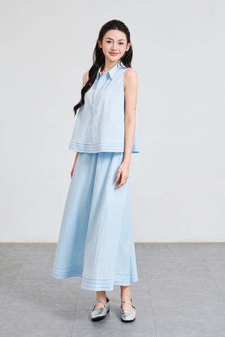 Áo sát nách; cổ trụ; mí gấu - V61B25H013
