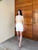 Áo cổ đức croptop; phối màu - V61B25H024