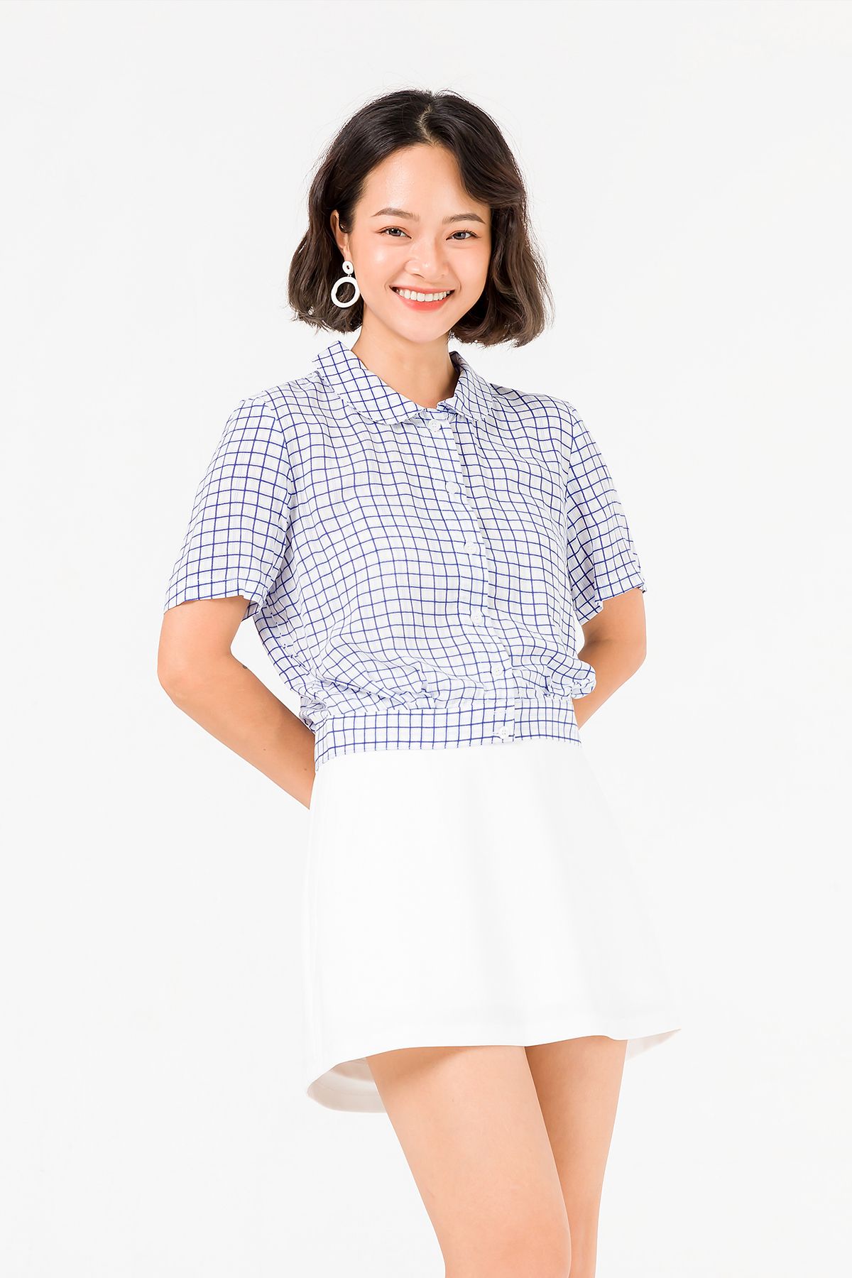 Áo sơ mi nam dài tay trắng phối dây đaiform chuẩnít nhănbền màu  R   haliofashion