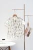 áo sơ mi croptop ngắn tay gấu lệch - V61H23H015