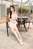 Chân váy suông diễu chỉ trang trí - V62I24H002