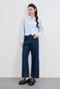 Áo sơ mi croptop vai chờm phối màu - V61H25Q005