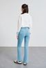 Áo sơ mi dáng rộng phối Denim - V61H25Q009