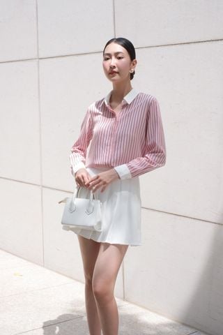 Áo sơ mi kẻ cổ đức - V61H25Q023