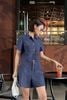 áo croptop vạt tròn diễu chỉ - V61R23H022