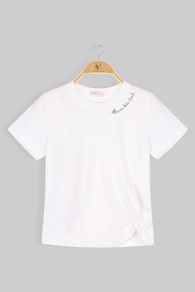 áo cotton xoắn thân lệch V61S20H001 - V61S20H001