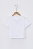áo thun croptop ngắn tay đính logo - V61S24H023