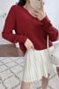 áo len croptop cổ tim - V61W20T014