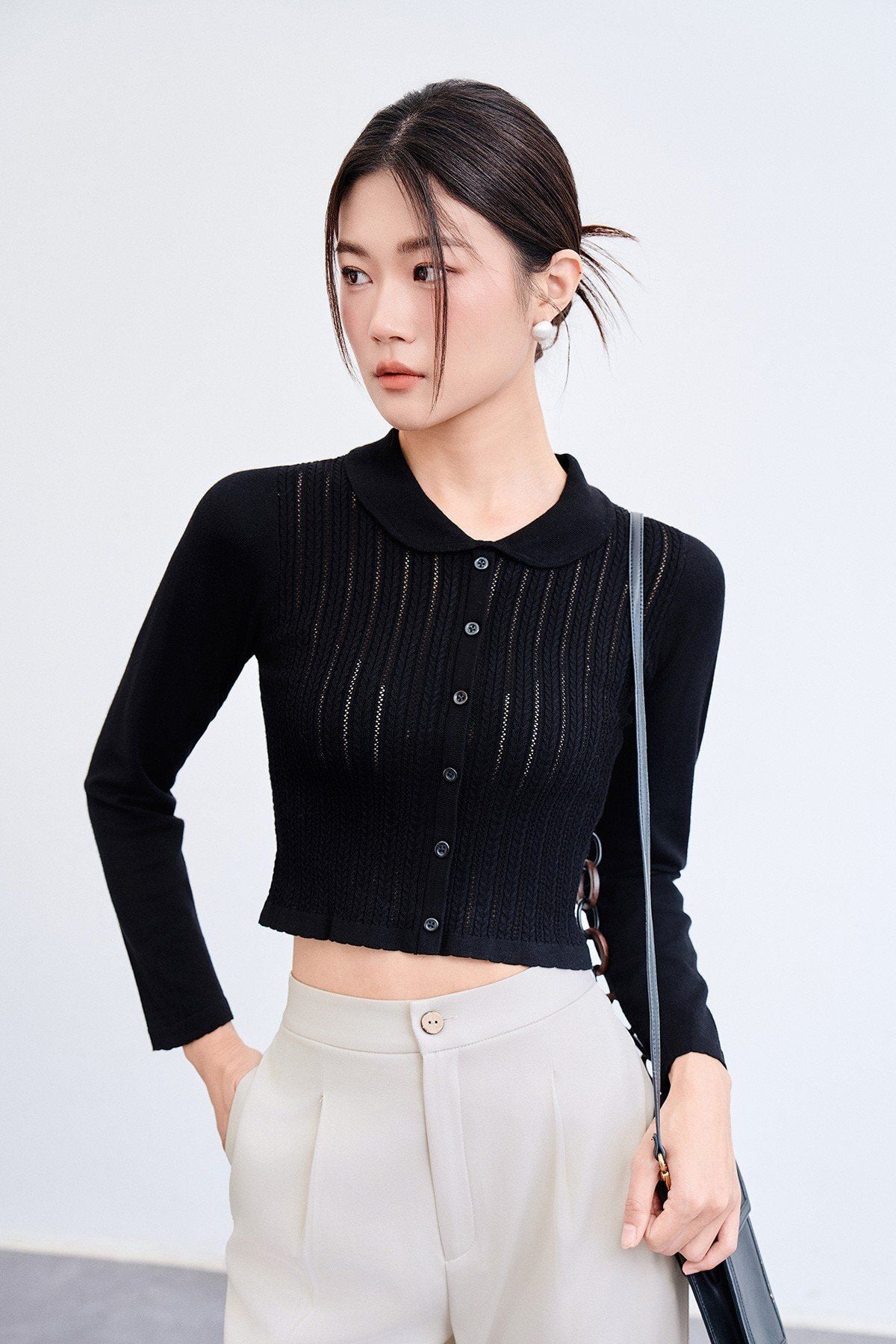 áo len dệt họa tiết - V61W23T018