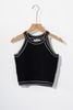 Áo len yếm croptop bo kẻ - V61W24Q012