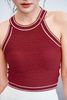 Áo len yếm croptop bo kẻ - V61W24Q012