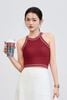 Áo len yếm croptop bo kẻ - V61W24Q012
