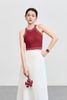 Áo len yếm croptop bo kẻ - V61W24Q012