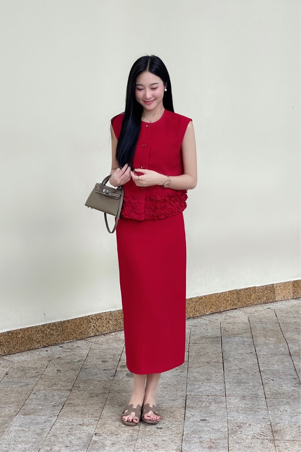 Chân váy dáng dài - V62M25Q003