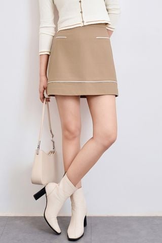 Chân váy A kẹp lé phối màu - V62R23Q002