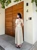 Đầm xòe ngắn tay đan dây lưng - V63M25H013