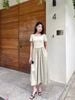 Đầm xòe ngắn tay đan dây lưng - V63M25H013