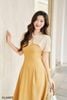 Đầm 2 dây chiết ly cổ tim - V63O23Q009