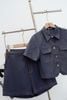 Quần shorts kéo khóa túi chéo - V64S23H005
