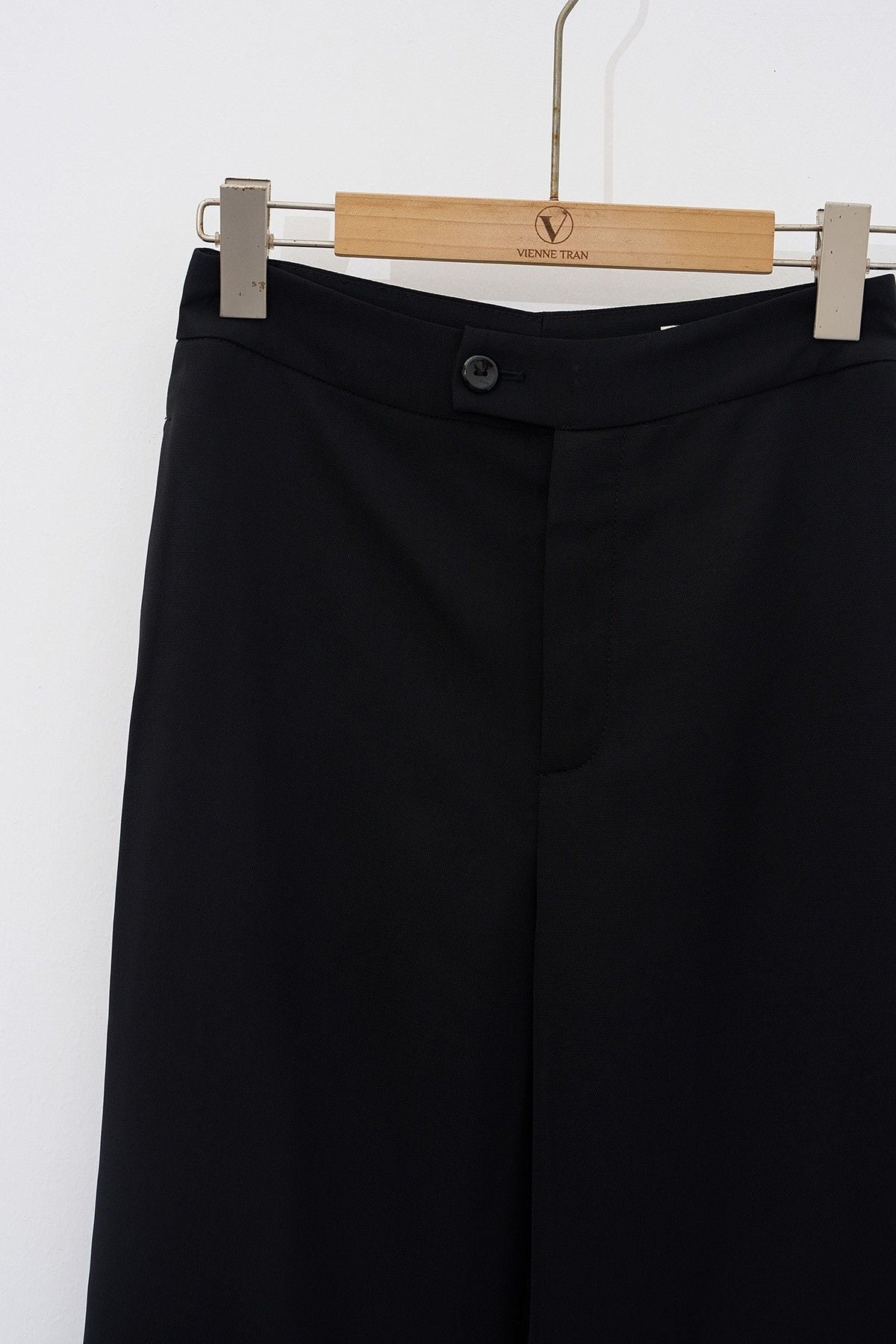 Quần ống rộng lé gấu cạp cao - V64W23Q002