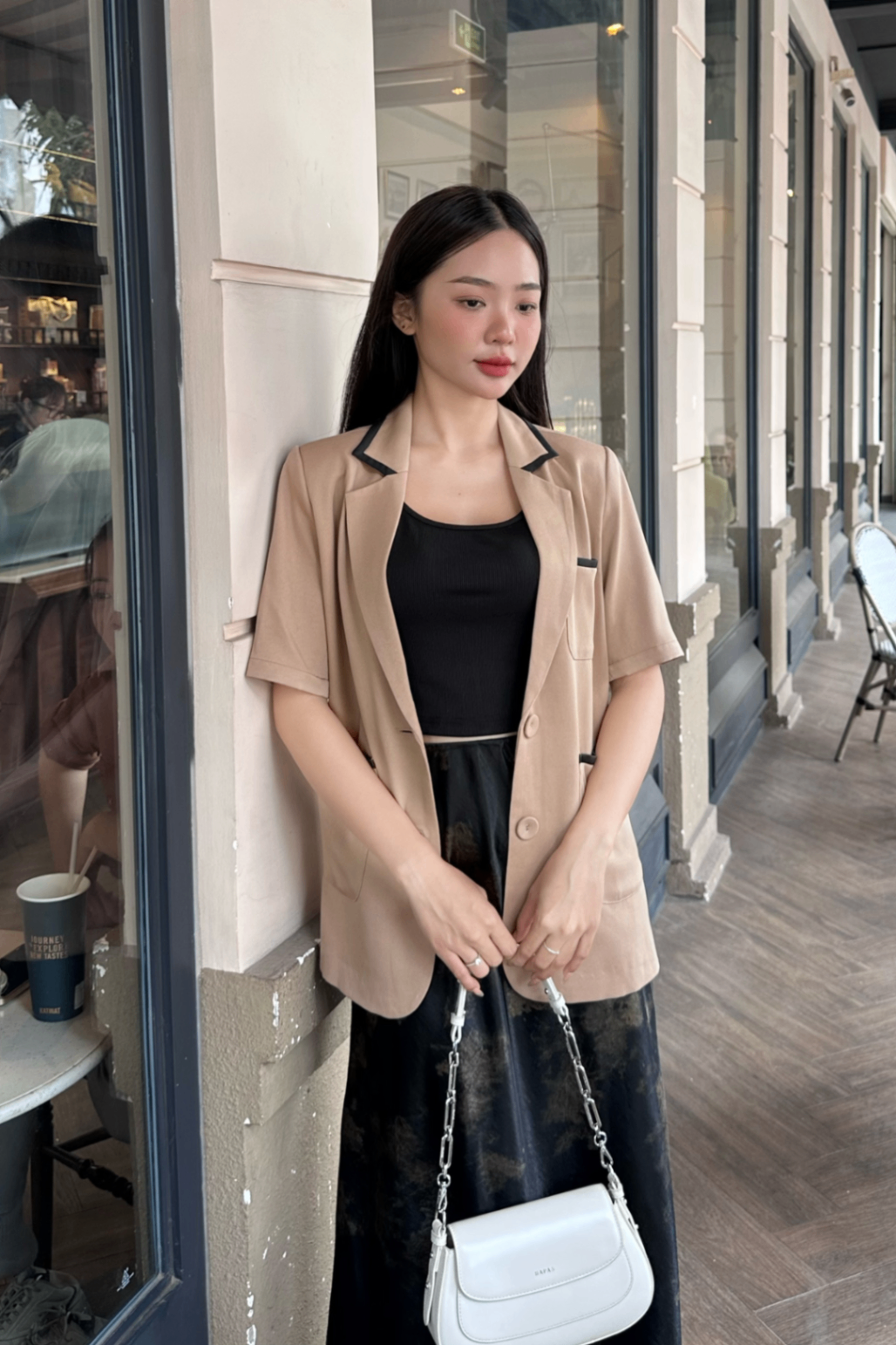 Áo blazer túi ốp - V65B25Q004
