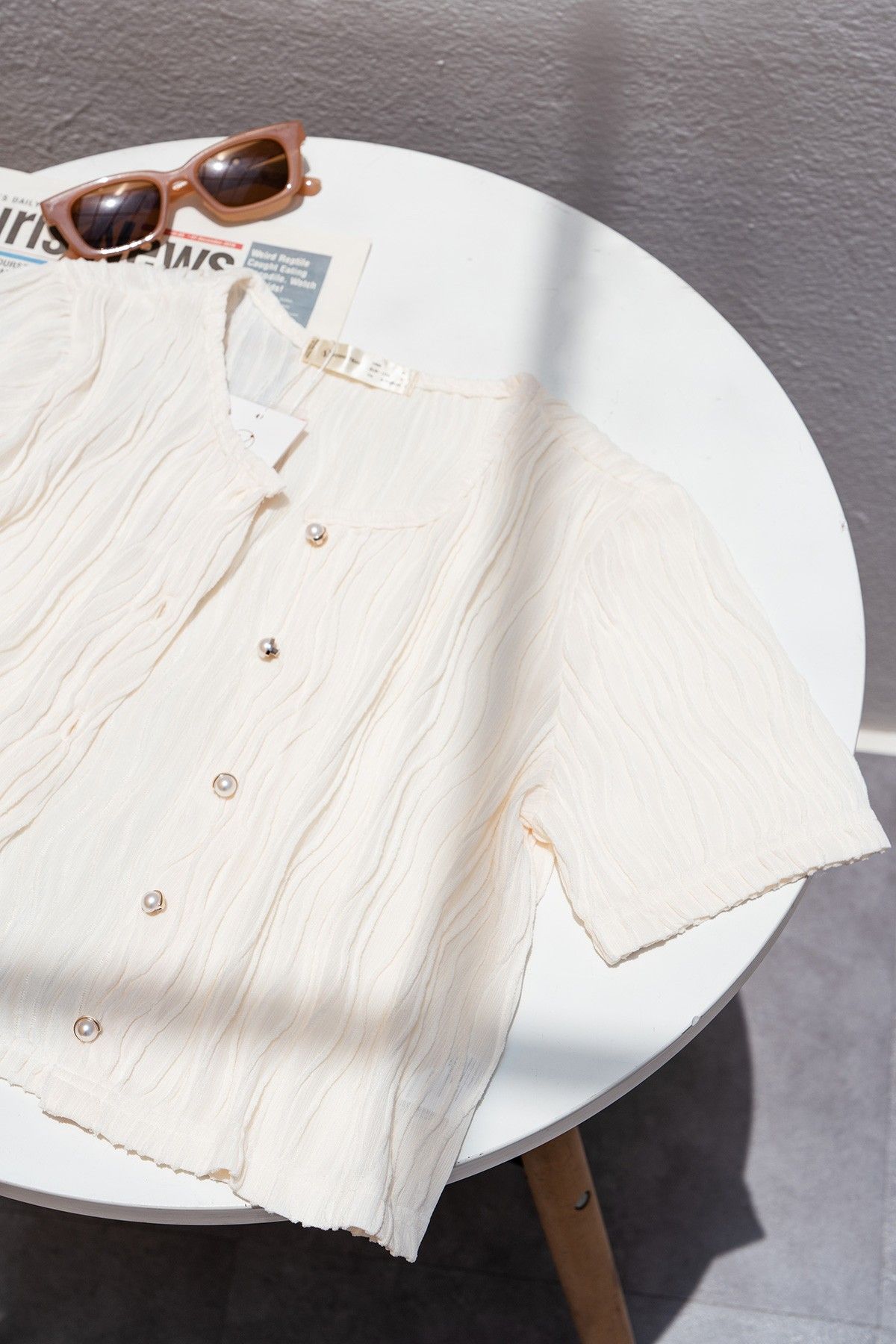 áo cardigan ngắn tay cài cúc - V65C23Q002