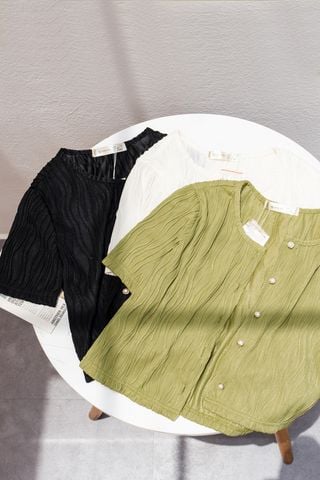 áo cardigan ngắn tay cài cúc - V65C23Q002