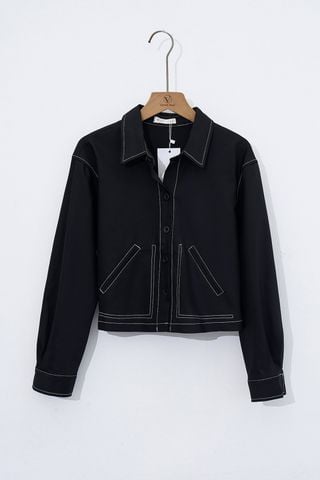 Áo đờ mi vai chờm diễu chỉ - V65D24Q033