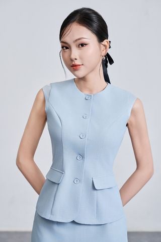 Áo gile cổ tròn - V65G25H002