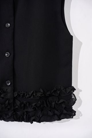 Áo khoác cổ tròn kẹp bèo gấu - V65O25Q003